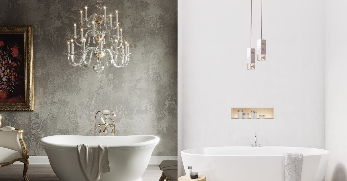bathroom chandelier