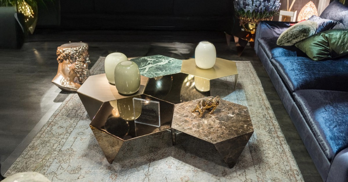 Metal coffee table