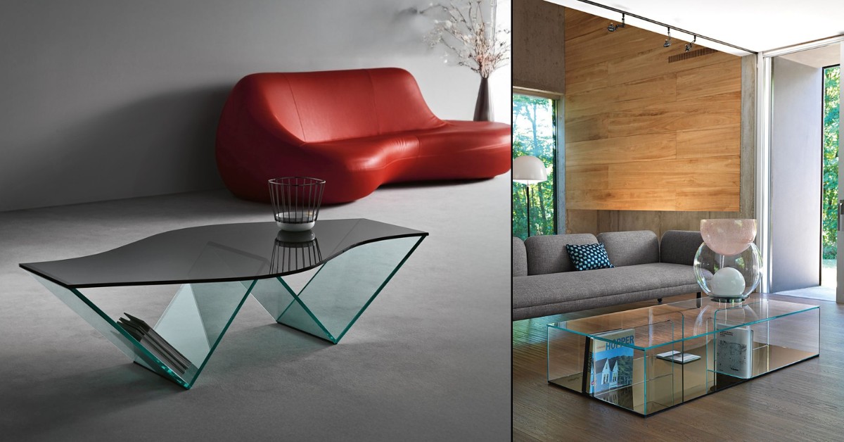 Glass coffee table