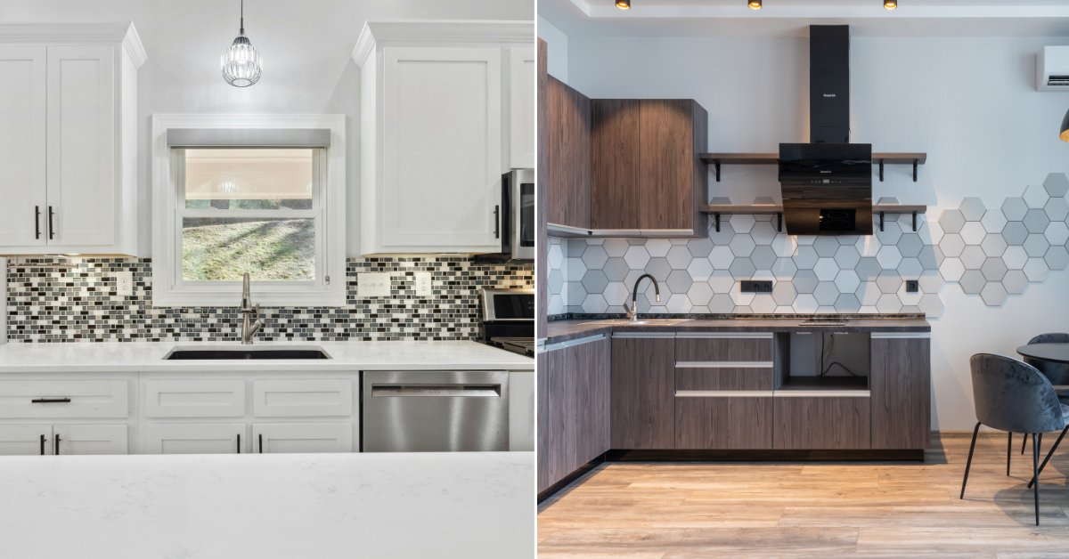 Kitchen backsplash mosaic tiles