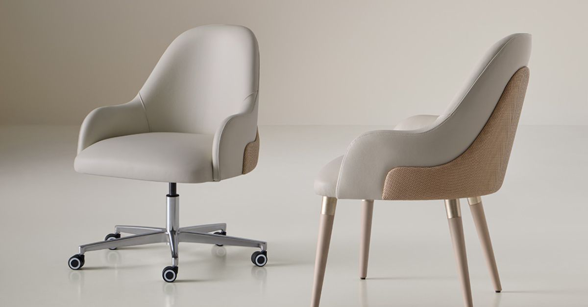 Swivel White Office Chair