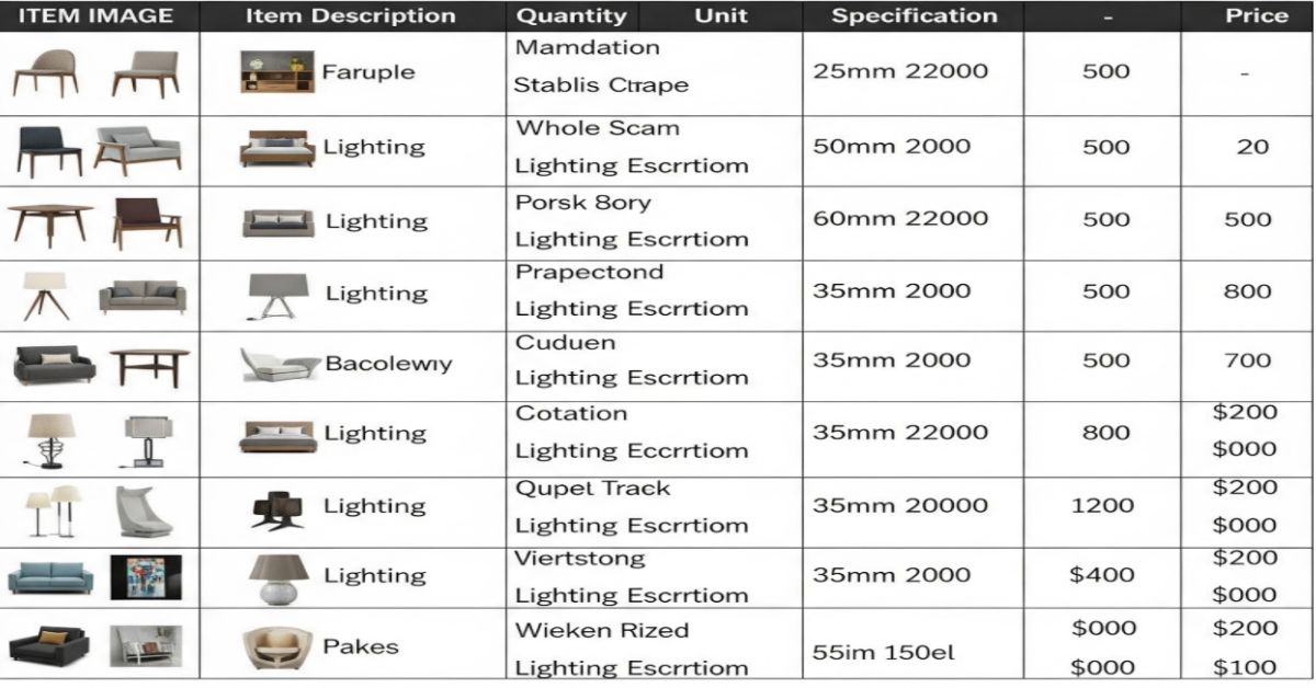 BOQ LIST