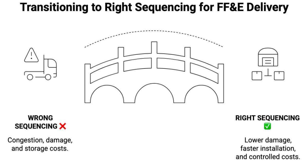 Sequencing FF&E deliveries in Dubai hotels