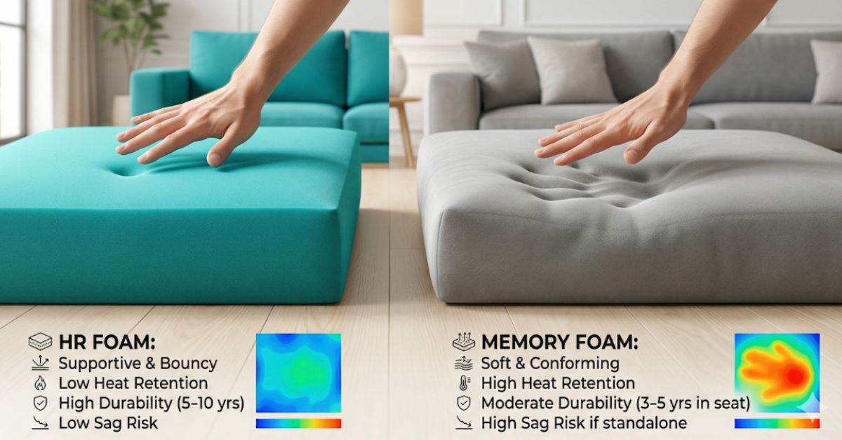 HR Foam vs Memory Foam Seating