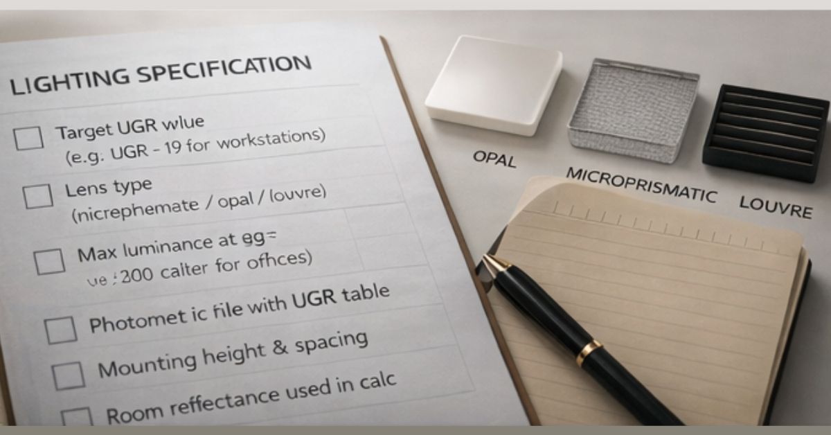 low glare lighting fixtures procurement checklist