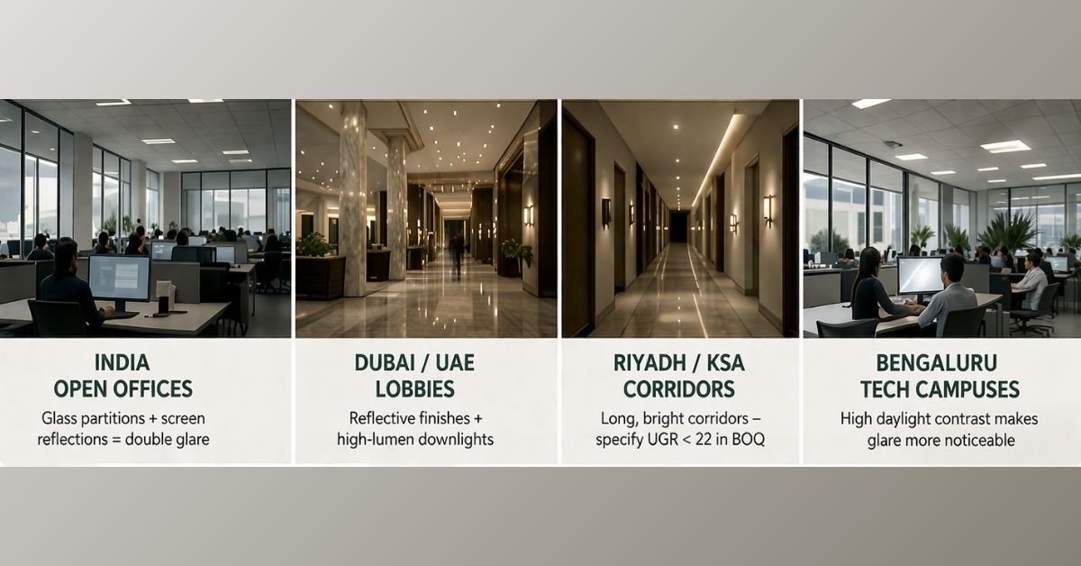 UGR rating for hospitality lobby lighting