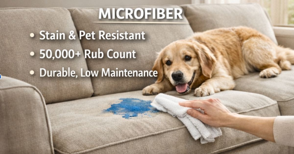 Microfiber sofa fabric