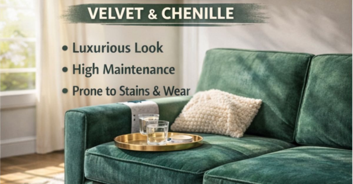 Velvet and Chenille Sofa Fabric