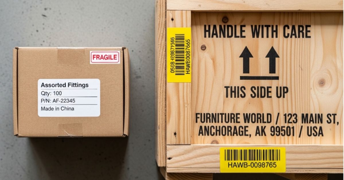 carton marking for furniture export