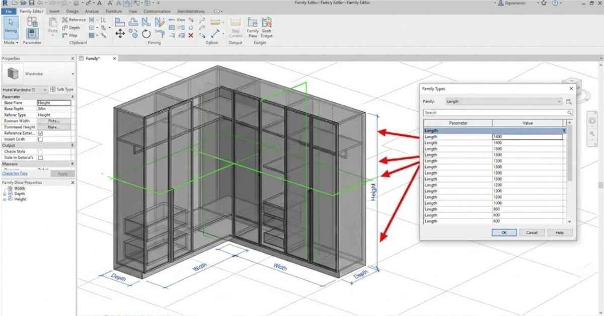 Revit Family for Hotel Casegoods