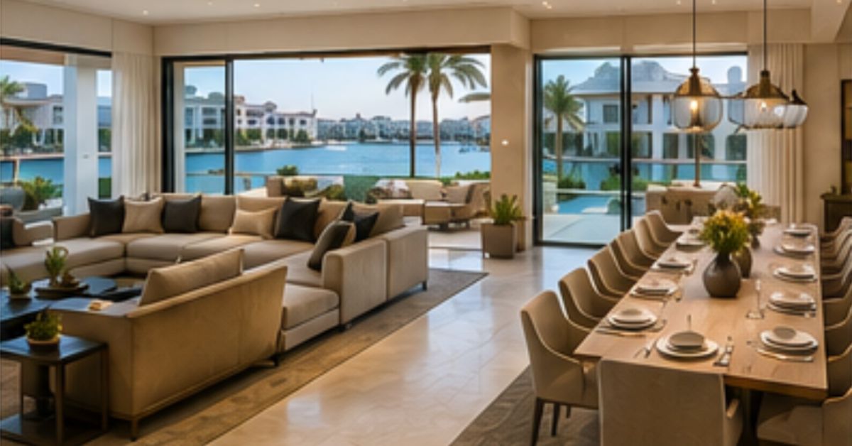 open plan villa living dining furniture layout
