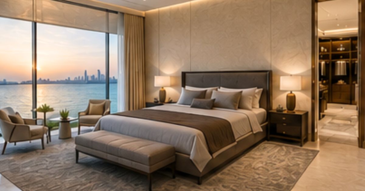 Palm Jumeirah master bedroom furniture dimensions