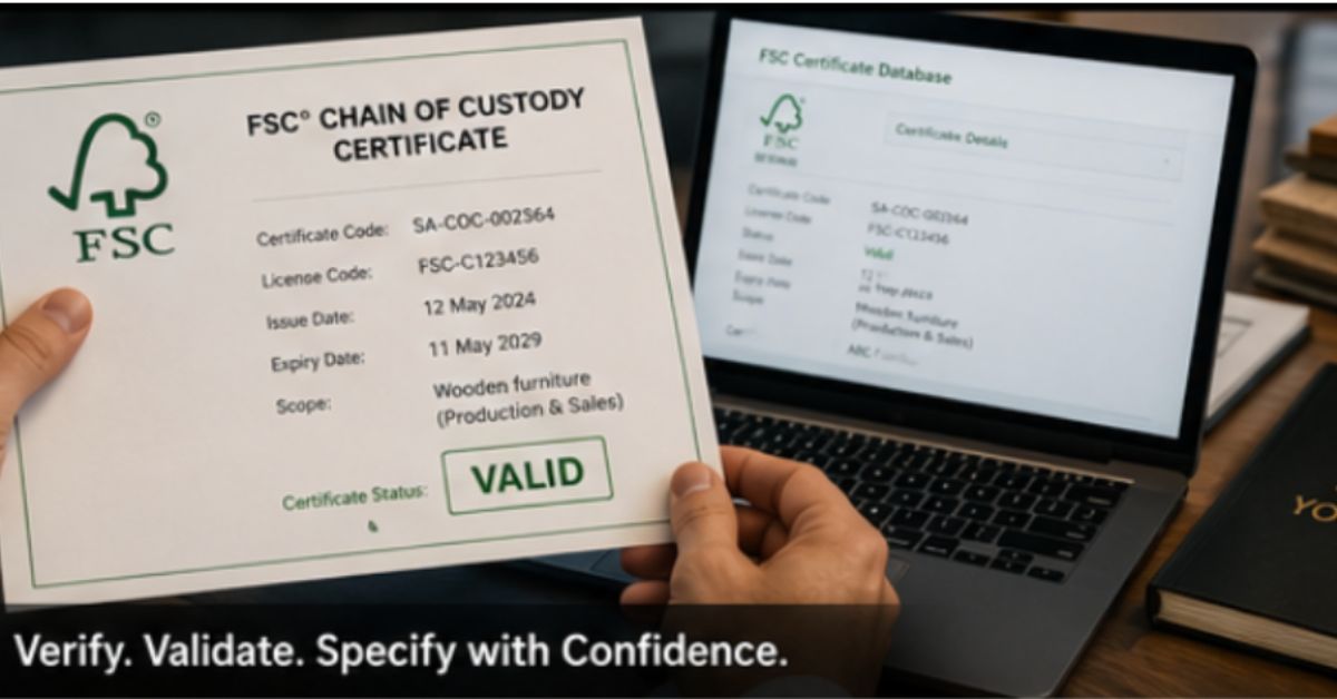 how to audit furniture supplier sustainability claims