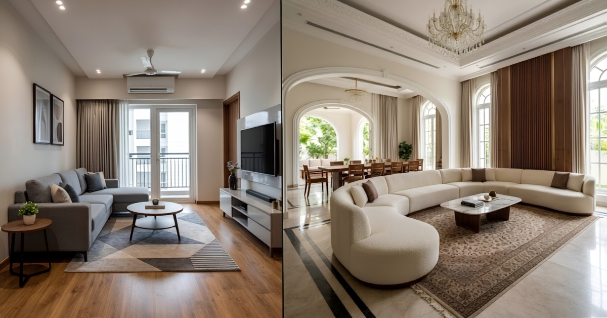 Room Scale/Apartment vs Old Hyderabad Bungalow