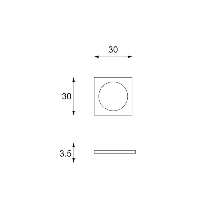 Square Fossil  - Stones 