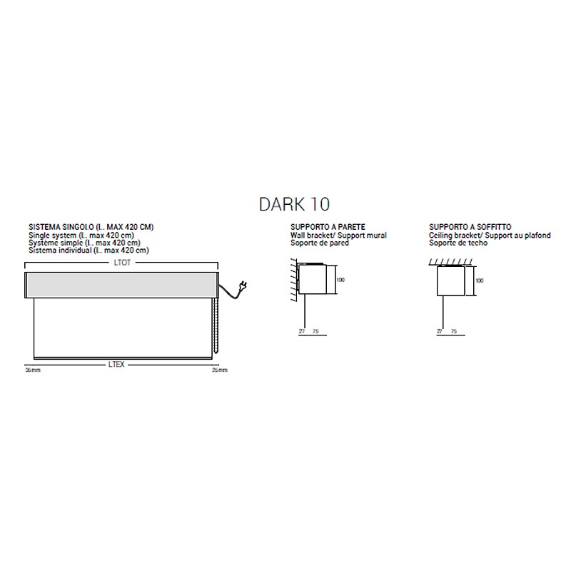 Dark 10 Roller Blinds  - Tao 