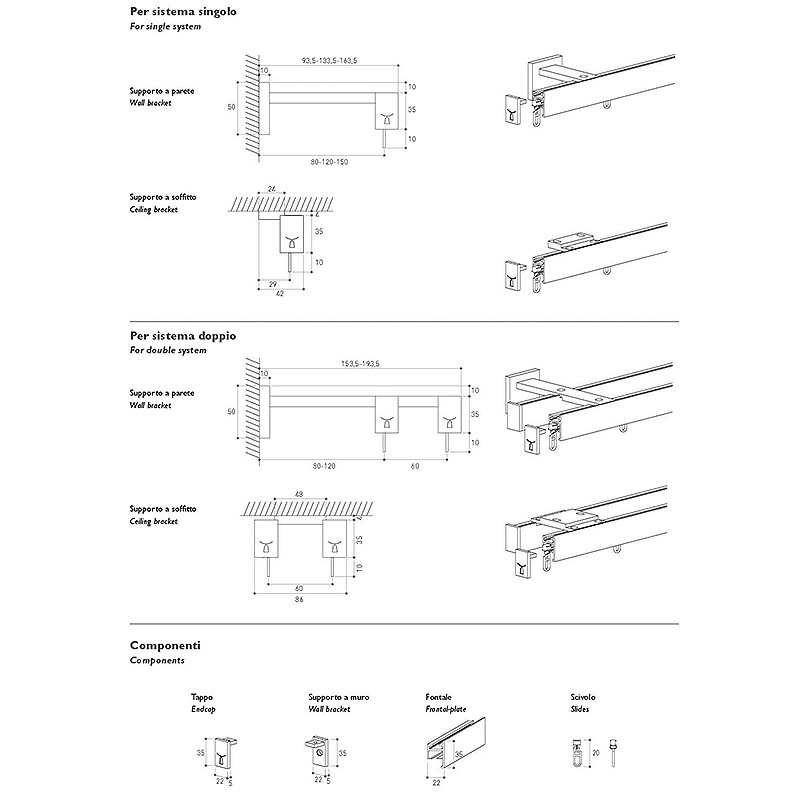 Linea Curtain Tracks  - Tao 
