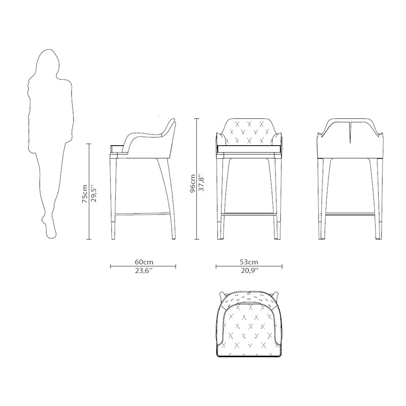 Charla Bar Stool  - Luxxu 