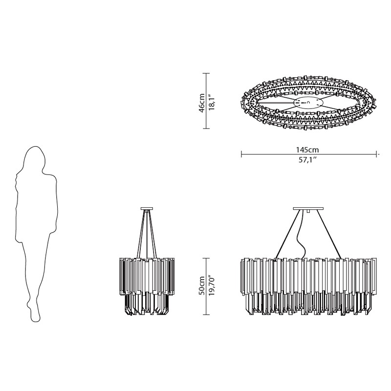 Empire Oval Chandelier  - Luxxu 
