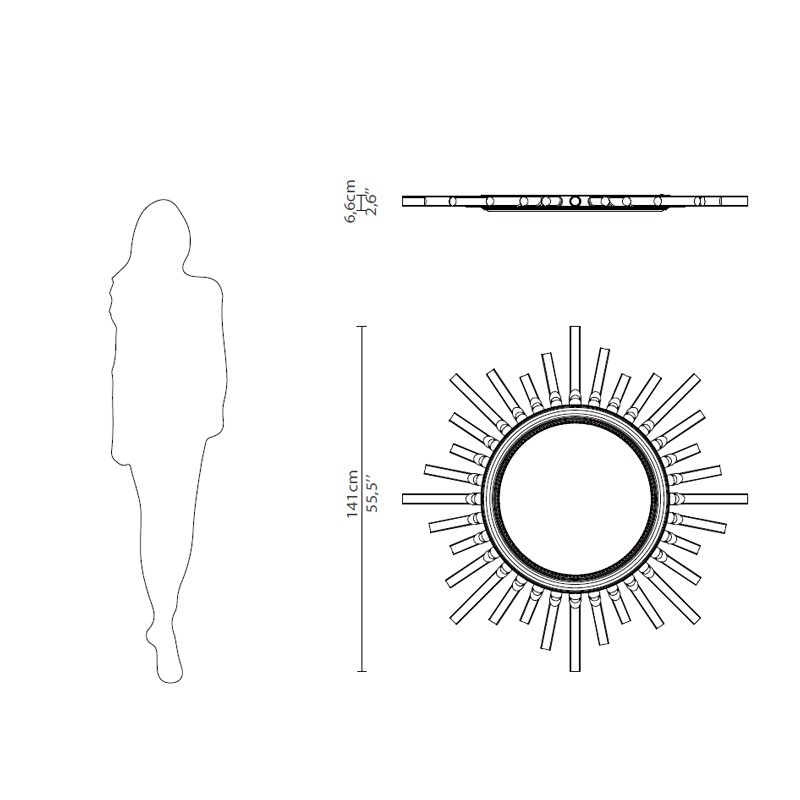 Majestic XL Wall Light Mirror  - Luxxu 