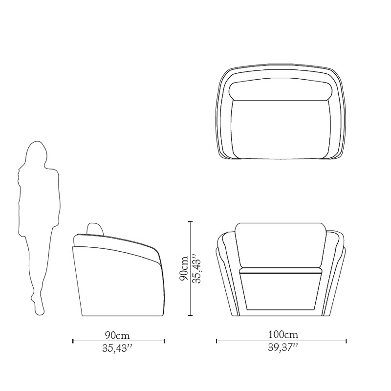 Opera Single Seater Sofa  - Luxxu 