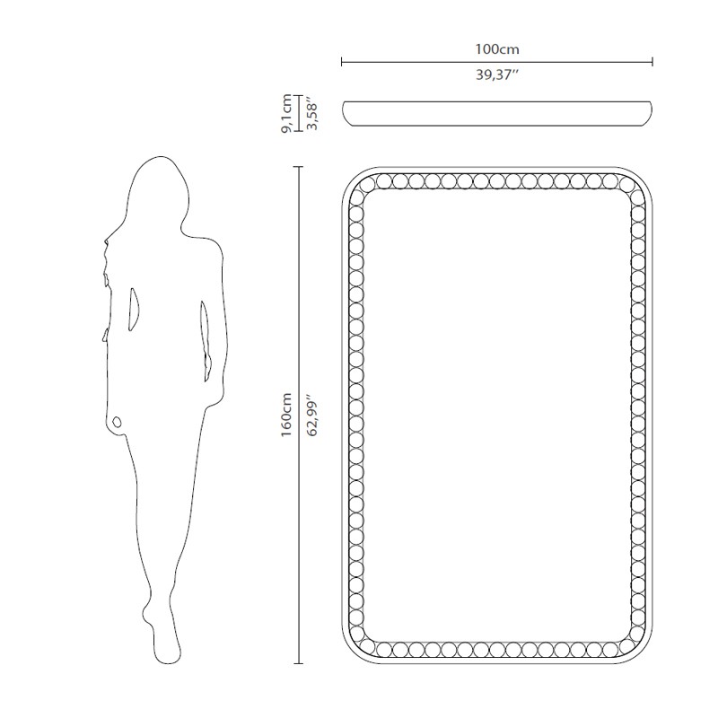 Orbis Rectangular Mirror  - Luxxu 