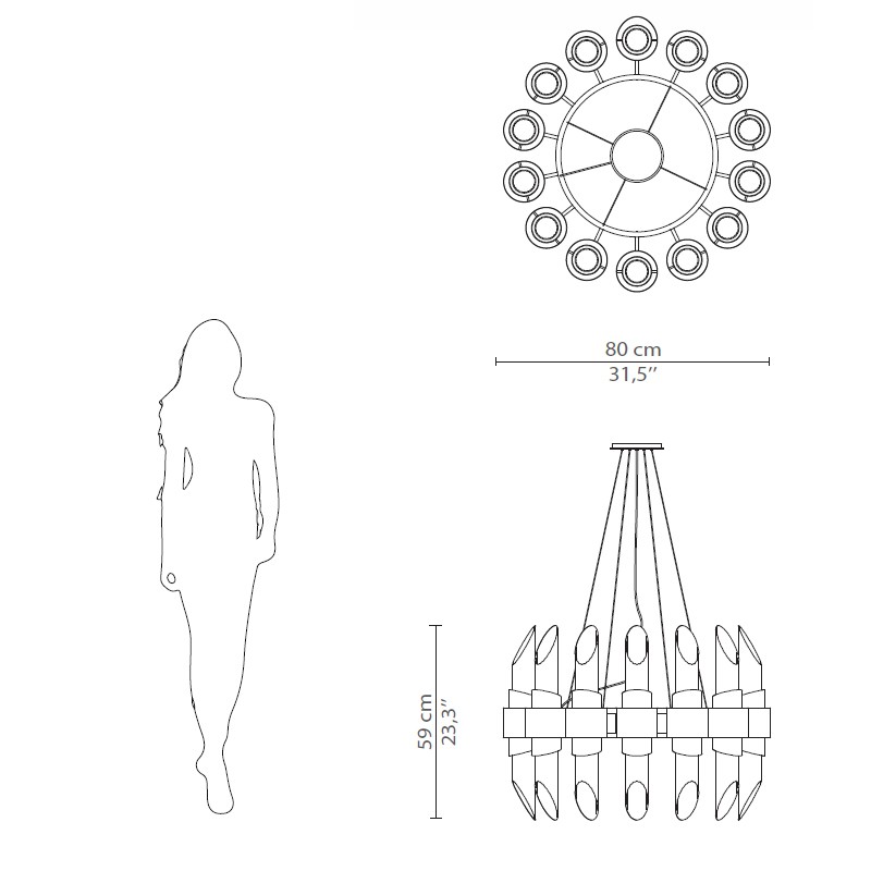 Tycho Round Chandelier  - Luxxu 