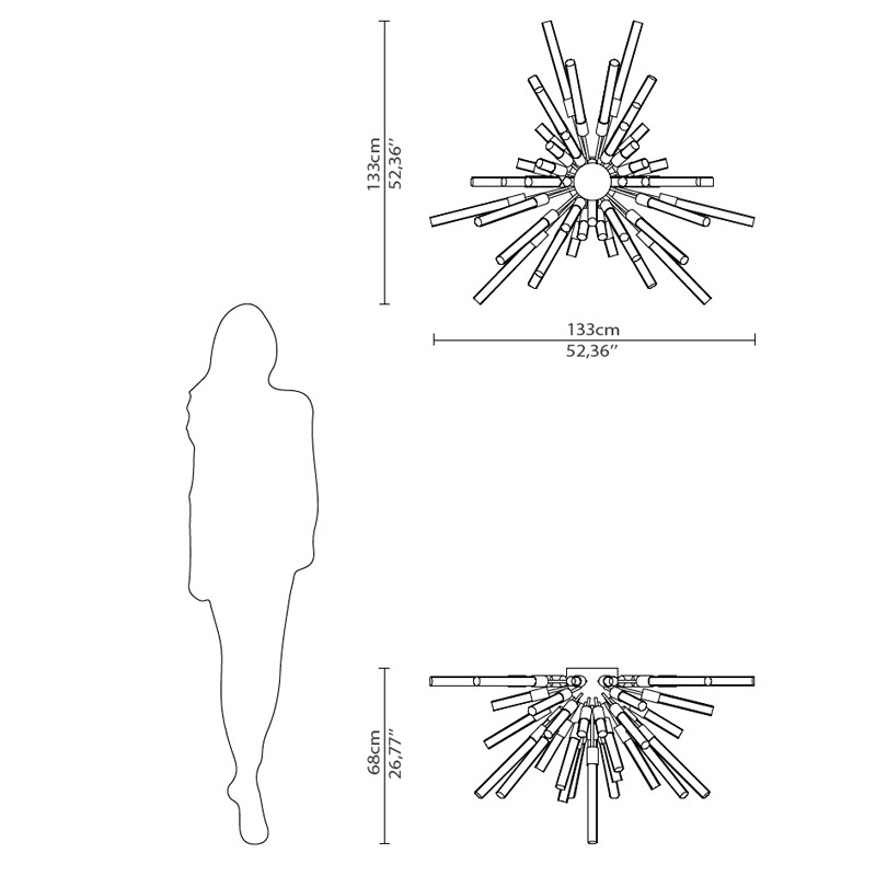 Waterfall Sputnik Ceiling Lamp  - Luxxu 