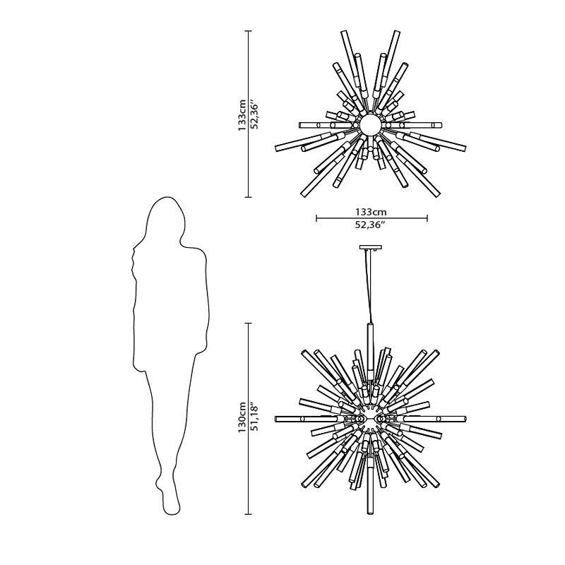 Waterfall Sputnik Chandelier  - Luxxu 