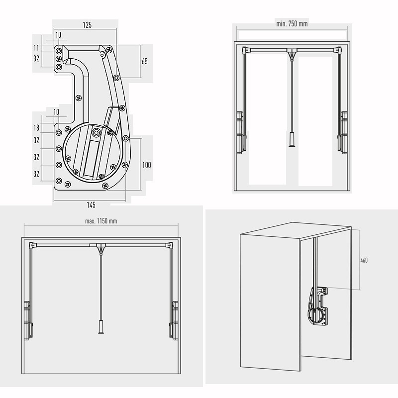 New 750 Wardrobe Lift  - CAGBERK 