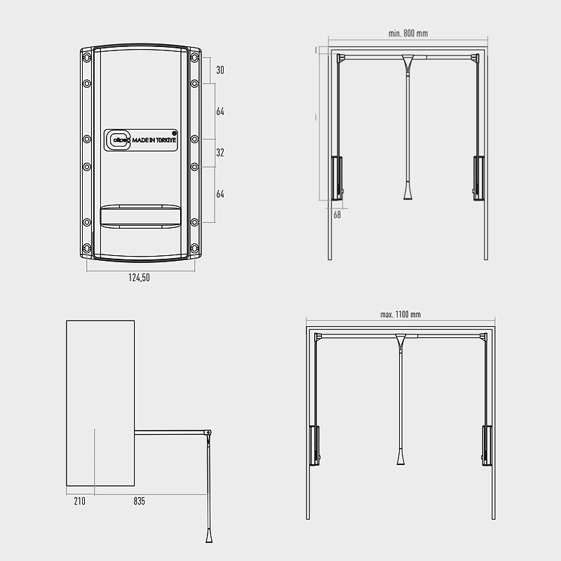 New 800 Wardrobe Lift  - CAGBERK 