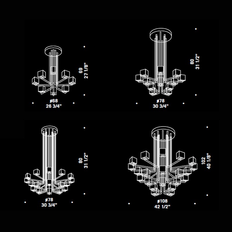 Otto X Otto Chandelier  - De Majo 