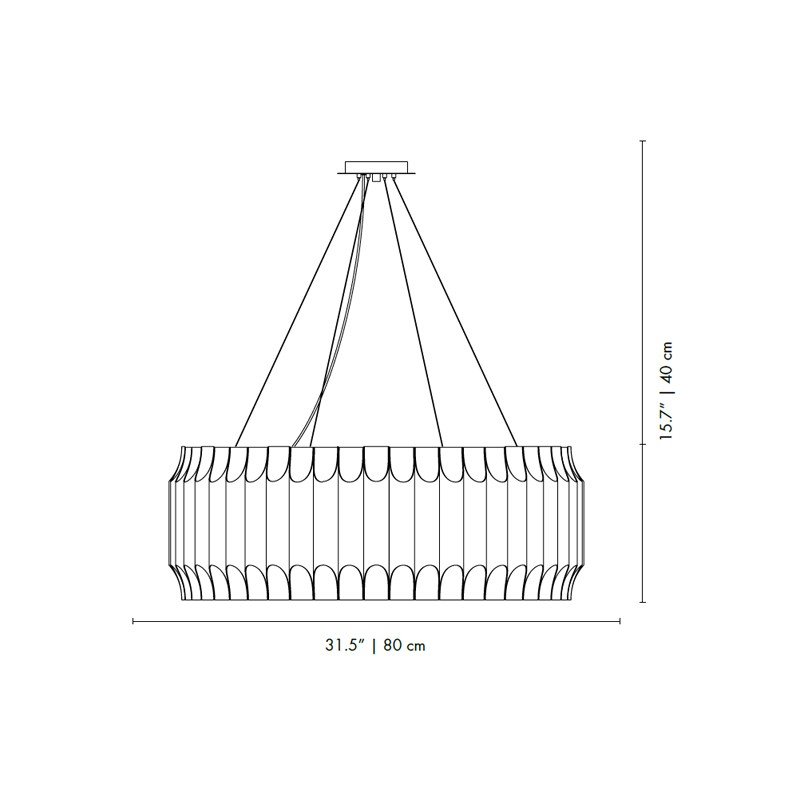 Galliano Round Chandelier  - DelightFULL 