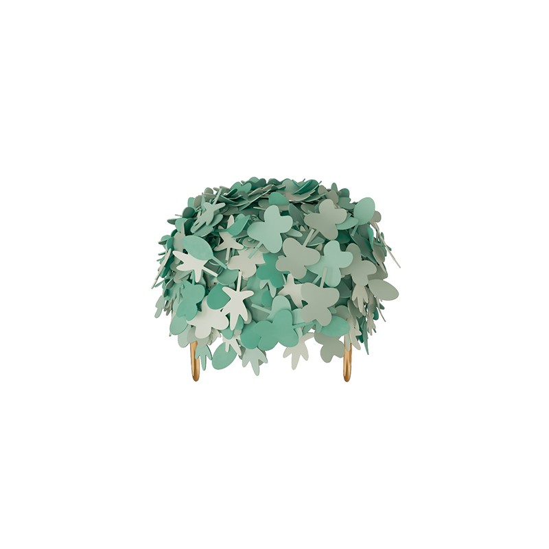 Leaf Pouffe Scarlet Splendour