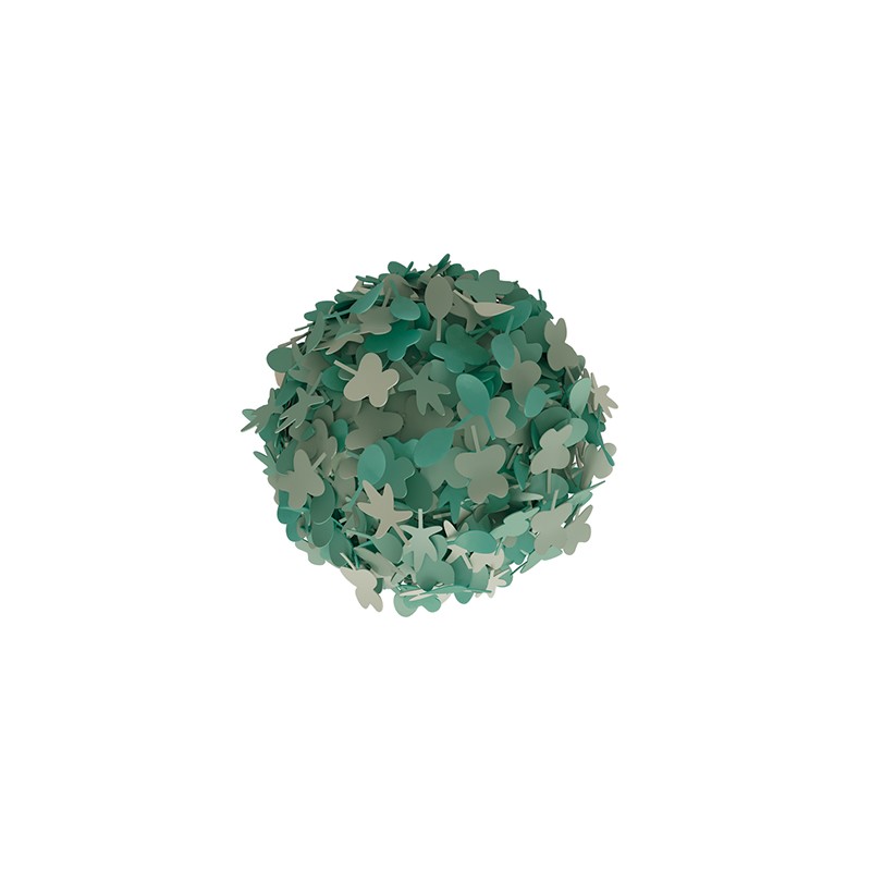 Leaf Pouffe  - Scarlet Splendour 