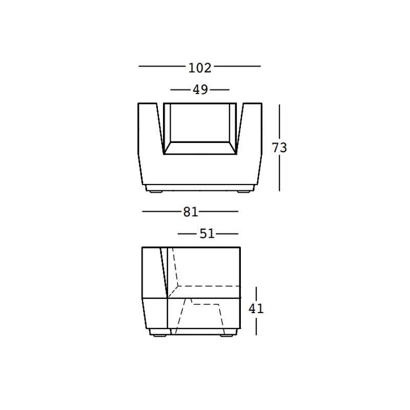 Bigcut Armchair  - Plust 