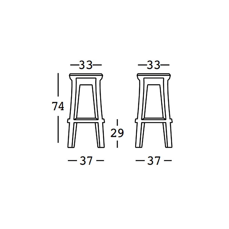 Frozen Square Stool  - Plust 