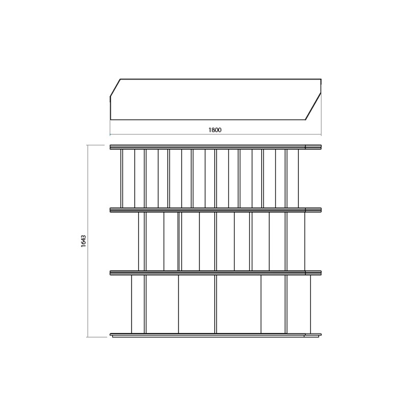 Shadows Bookcase  - Outline 