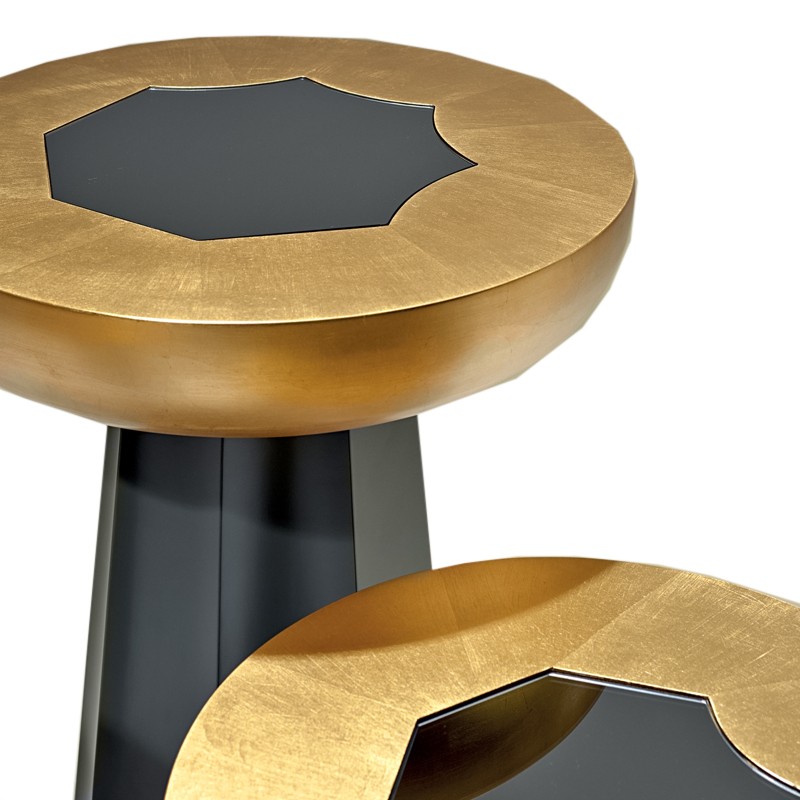 Set of 3 Tables in gold Luisa Peixoto