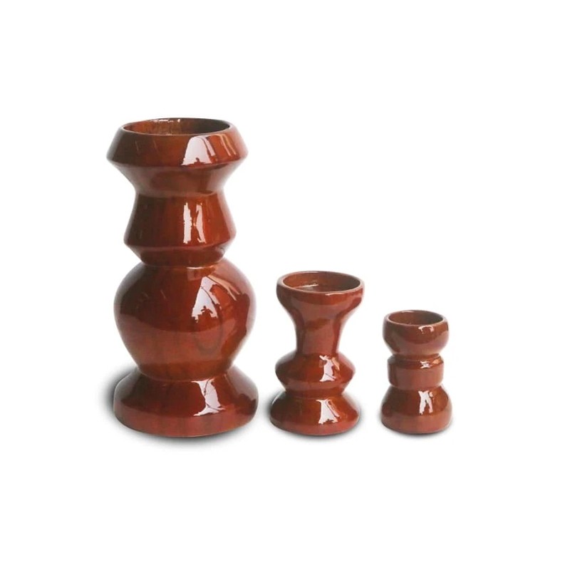 Hand Carved African 3 piece Minaret Rouge House of Avana