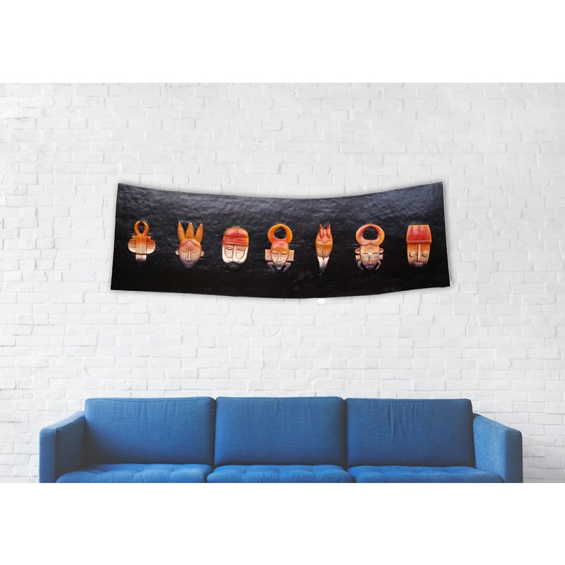 West African Hand Crafted 7-Ivorian Masks  - House of Avana 