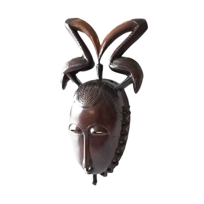 West African Hand Carved Baule with Twin Kalao Headgear House of Avana