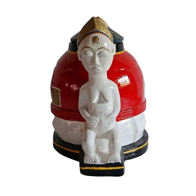 Hand Carved West African Peau Baule Revived House of Avana