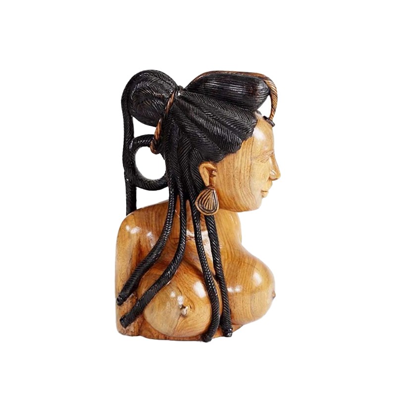 Bountiful Bust of an African Woman Hand Carved House of Avana