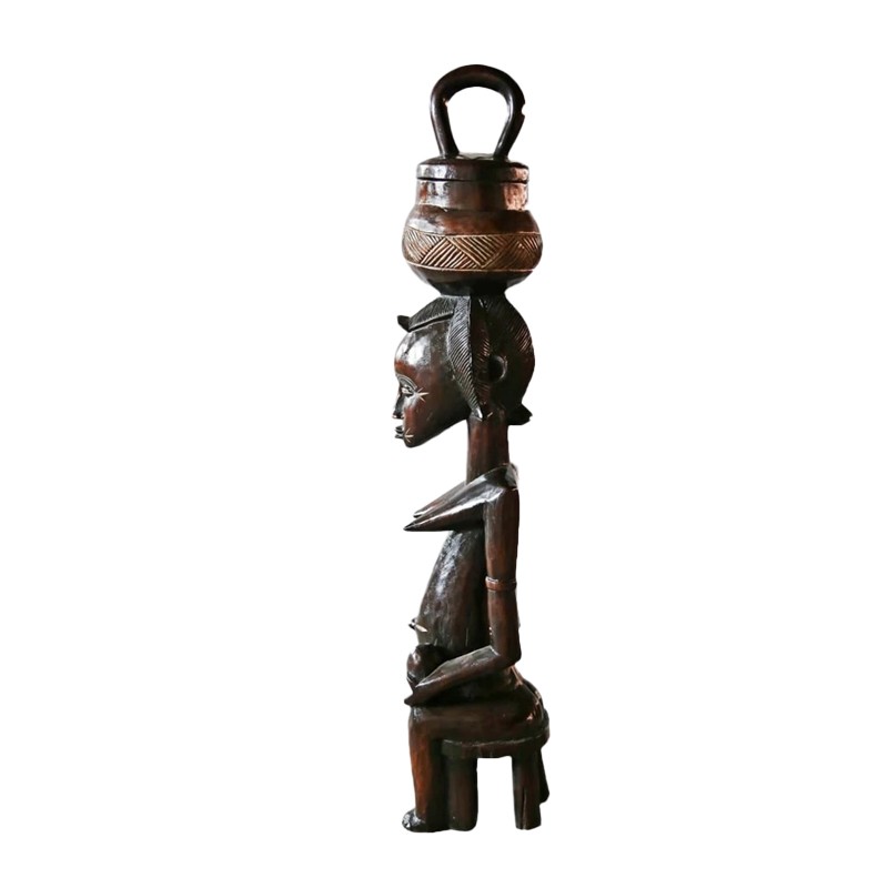 West African Hand Carved Baule Female House of Avana