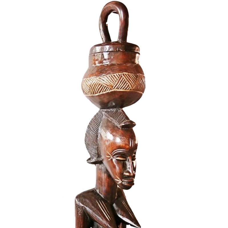 West African Hand Carved Baule Female  - House of Avana 