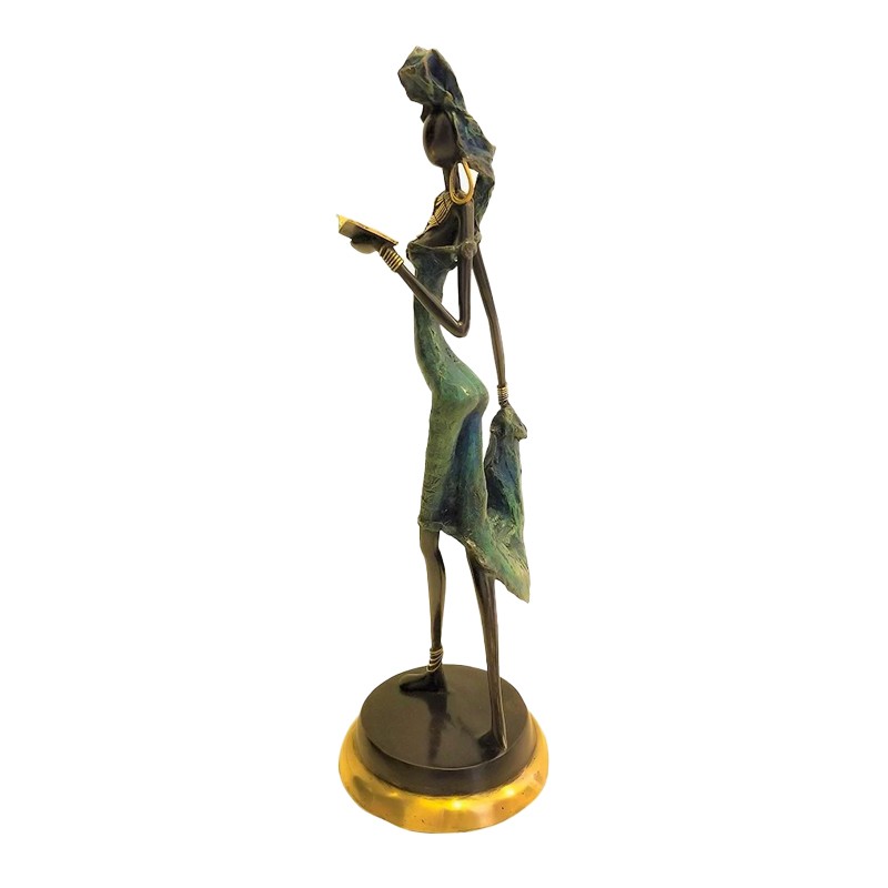 West African Hand Cast Depicting Development through Female Education House of Avana