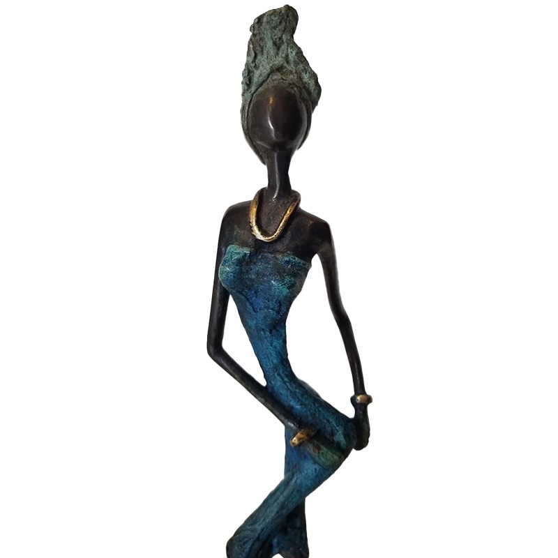 West African Hand Cast Female Dancer  - House of Avana 