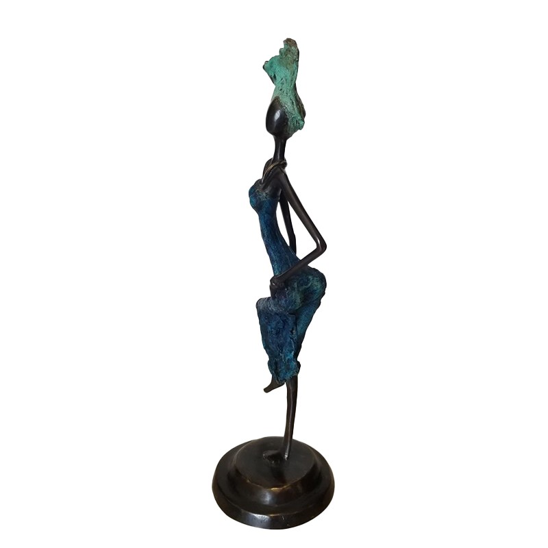 West African Hand Cast Woman Dancer House of Avana