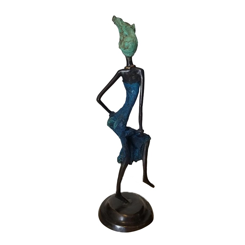 West African Hand Cast Woman Dancer  - House of Avana 